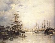 Stanislas lepine The Port of Caen oil on canvas